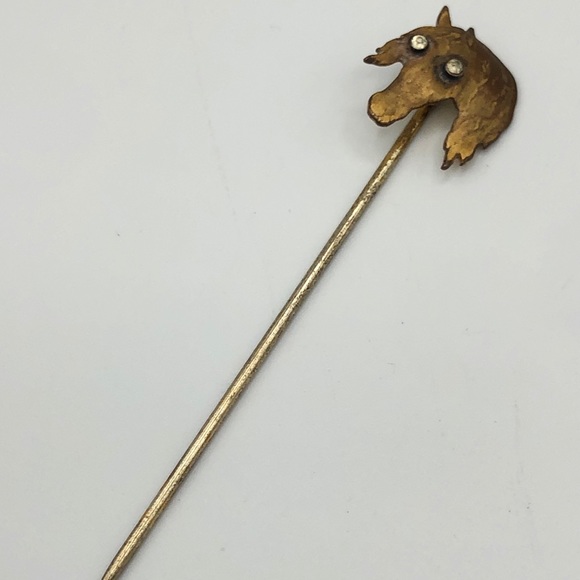 Antique Art Deco Horse Equestrian Lapel Stick Pin - Picture 5 of 7